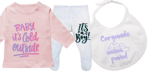 Vinyle textile appliqu&eacute; sur v&ecirc;tements pour b&eacute;b&eacute;